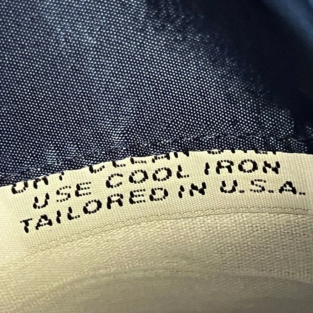 VTG‎ Innocenti Tom James Jacket 46 Grey Blue Pinstripe 2 Button Single Breasted
